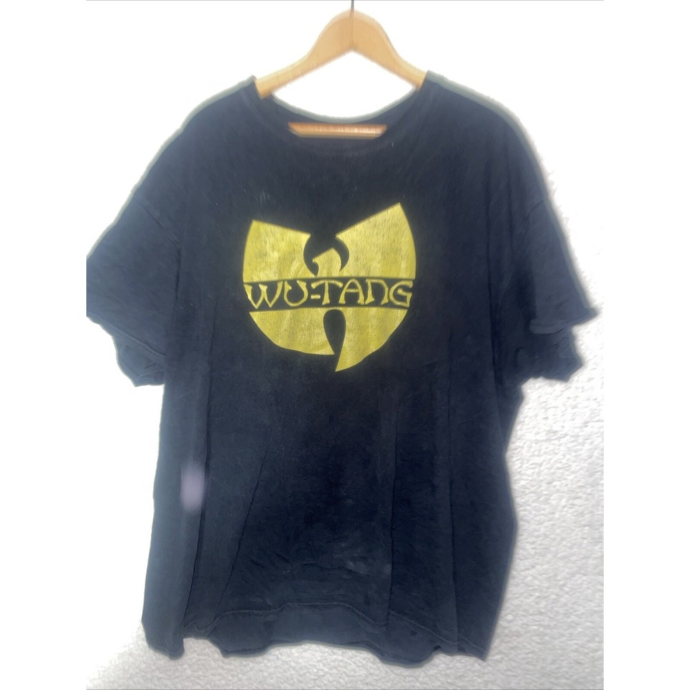 Vintage‎ Wu-Tang Clan logo T-shirt size 2X Faded Distressed